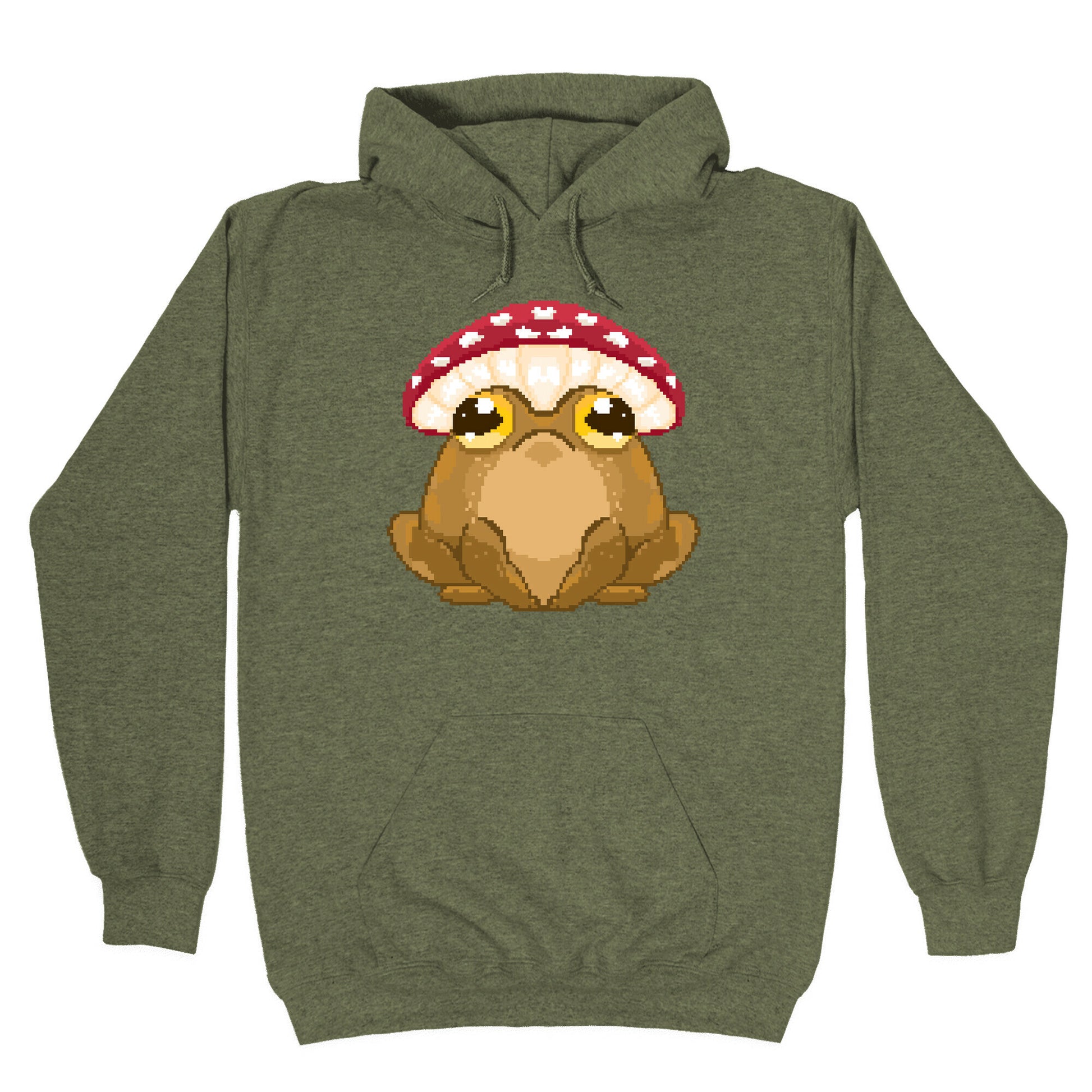 Pixelated Toad in Mushroom Hat Hoodie