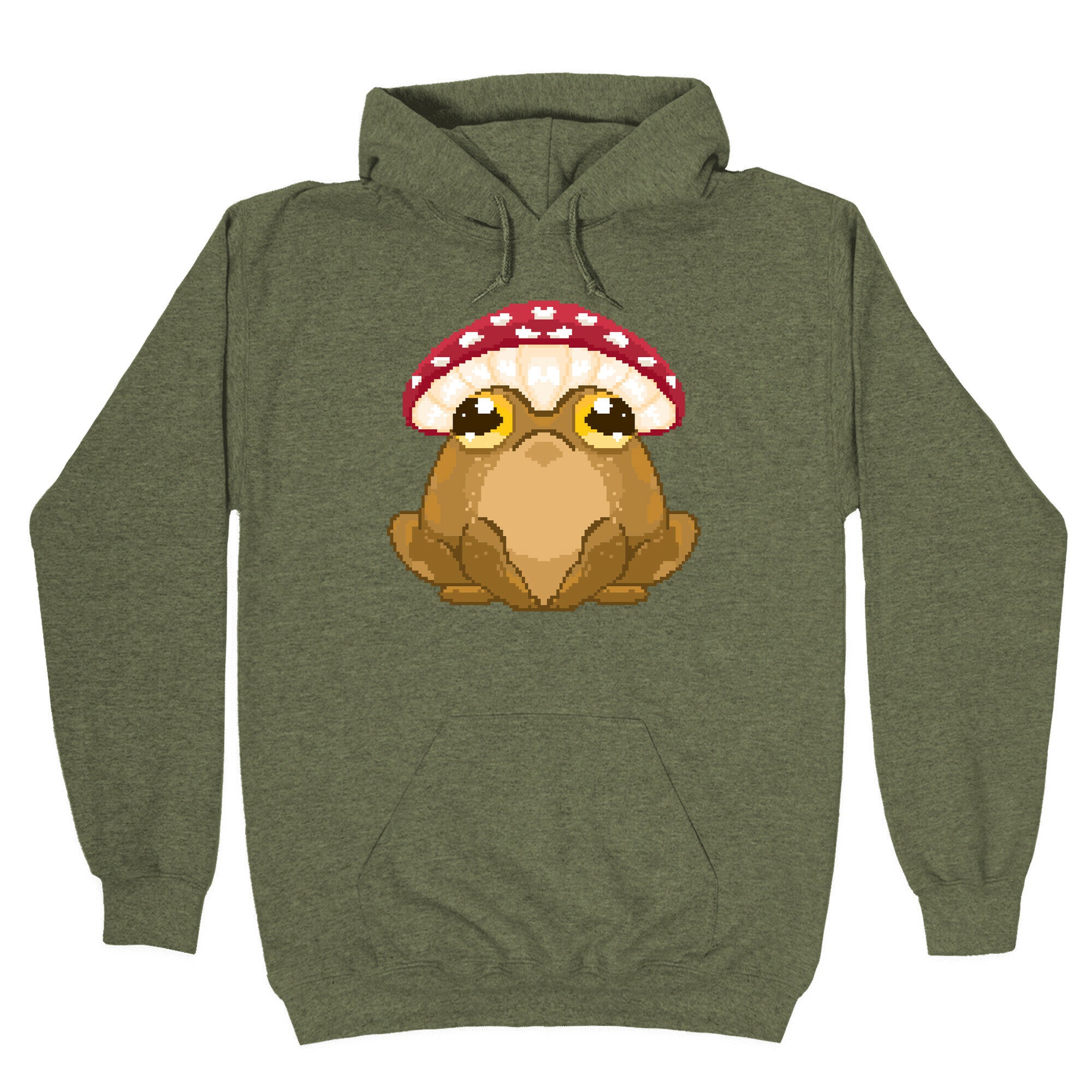 Pixelated Toad in Mushroom Hat Hoodie
