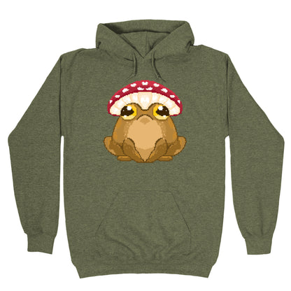Pixelated Toad in Mushroom Hat Hoodie