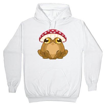 Pixelated Toad in Mushroom Hat Hoodie