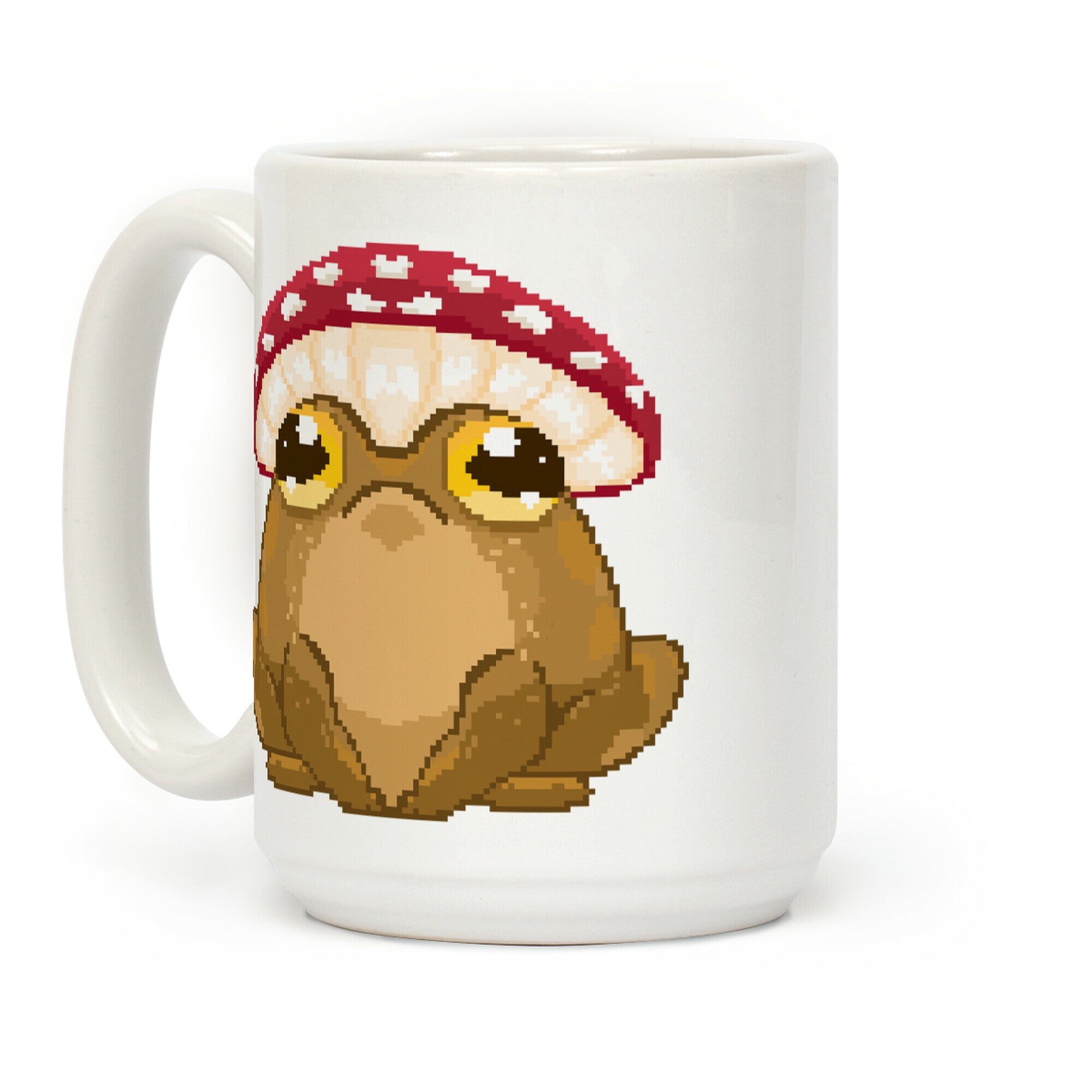 Pixelated Toad in Mushroom Hat Coffee Mug