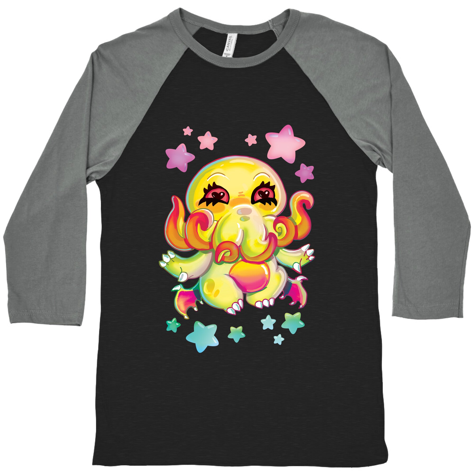 Kawaii Cthulhu Baseball Tee