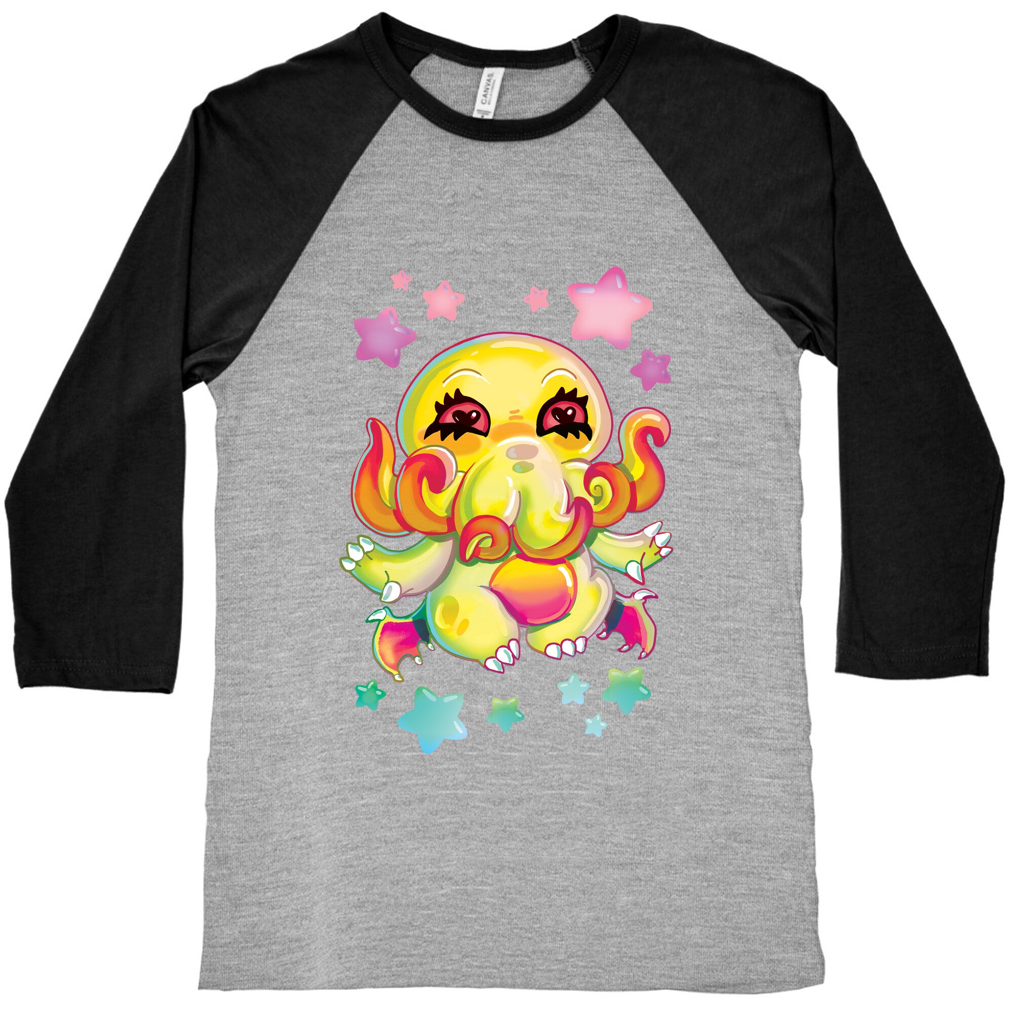 Kawaii Cthulhu Baseball Tee
