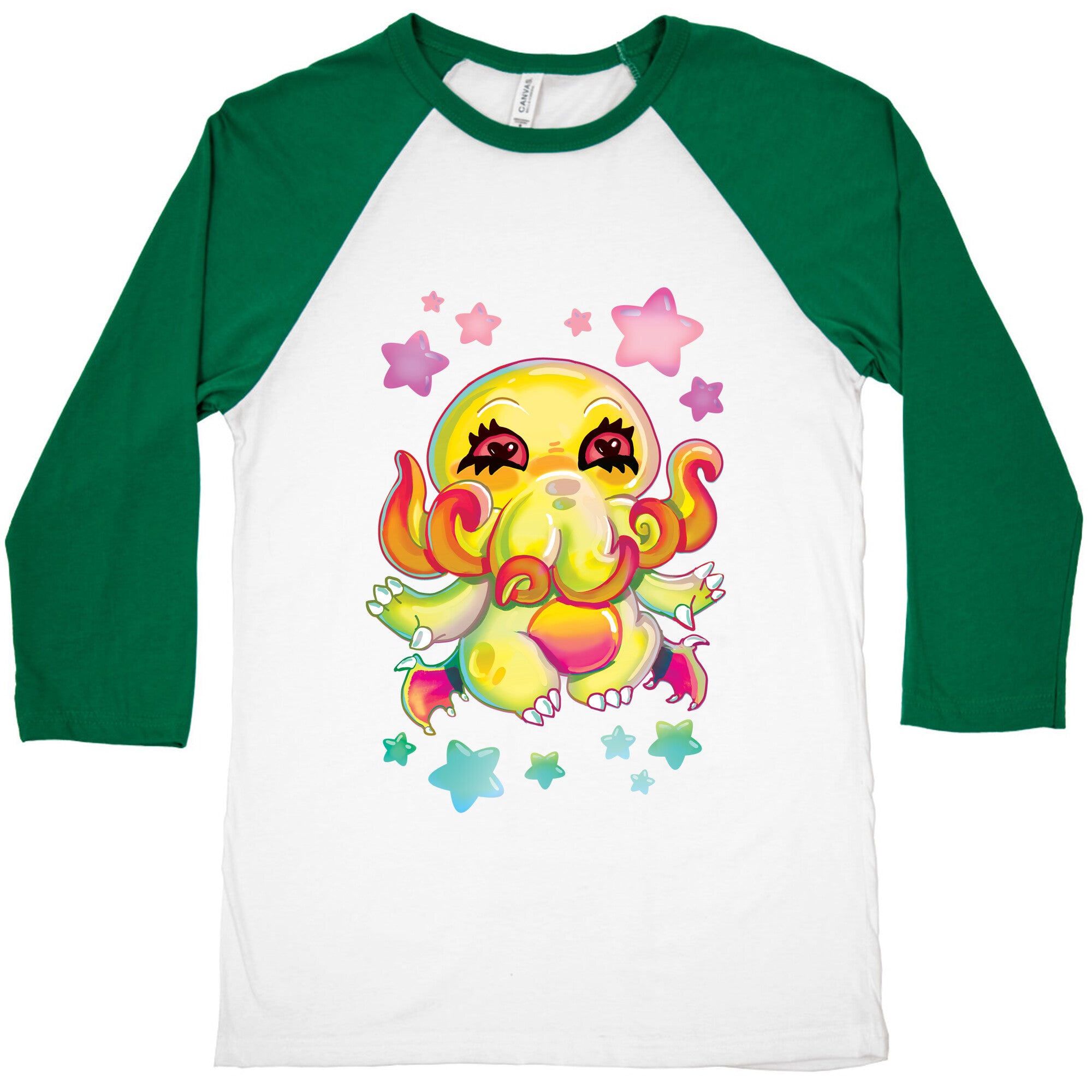 Kawaii Cthulhu Baseball Tee