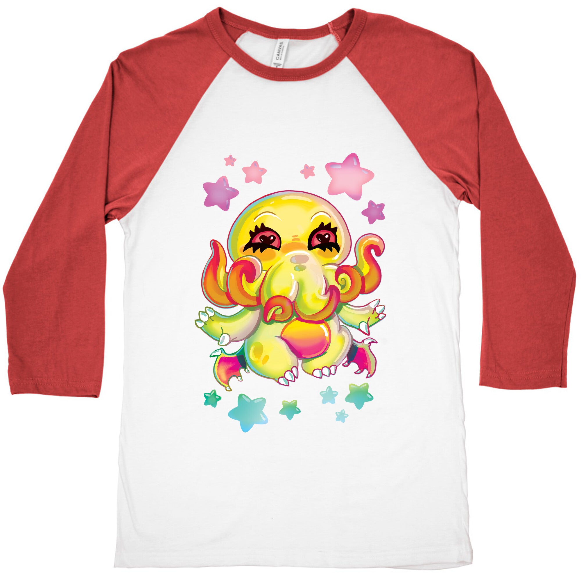 Kawaii Cthulhu Baseball Tee