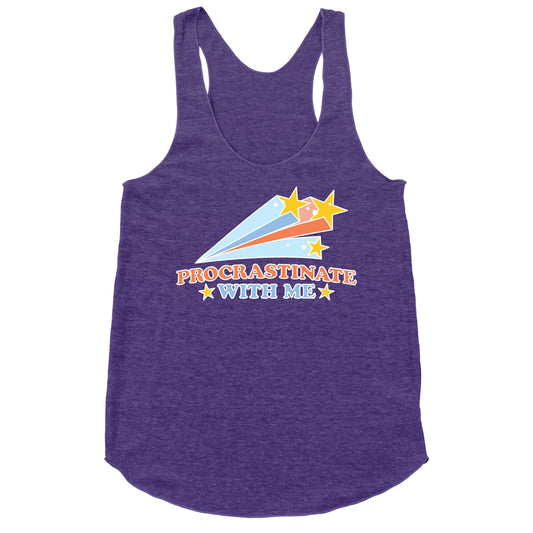 Procrastinate With Me Shooting Stars Racerback Tank