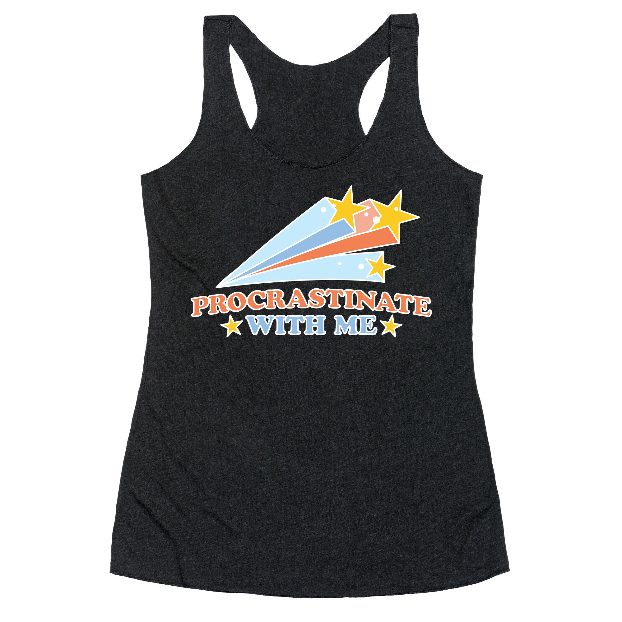 Procrastinate With Me Shooting Stars Racerback Tank
