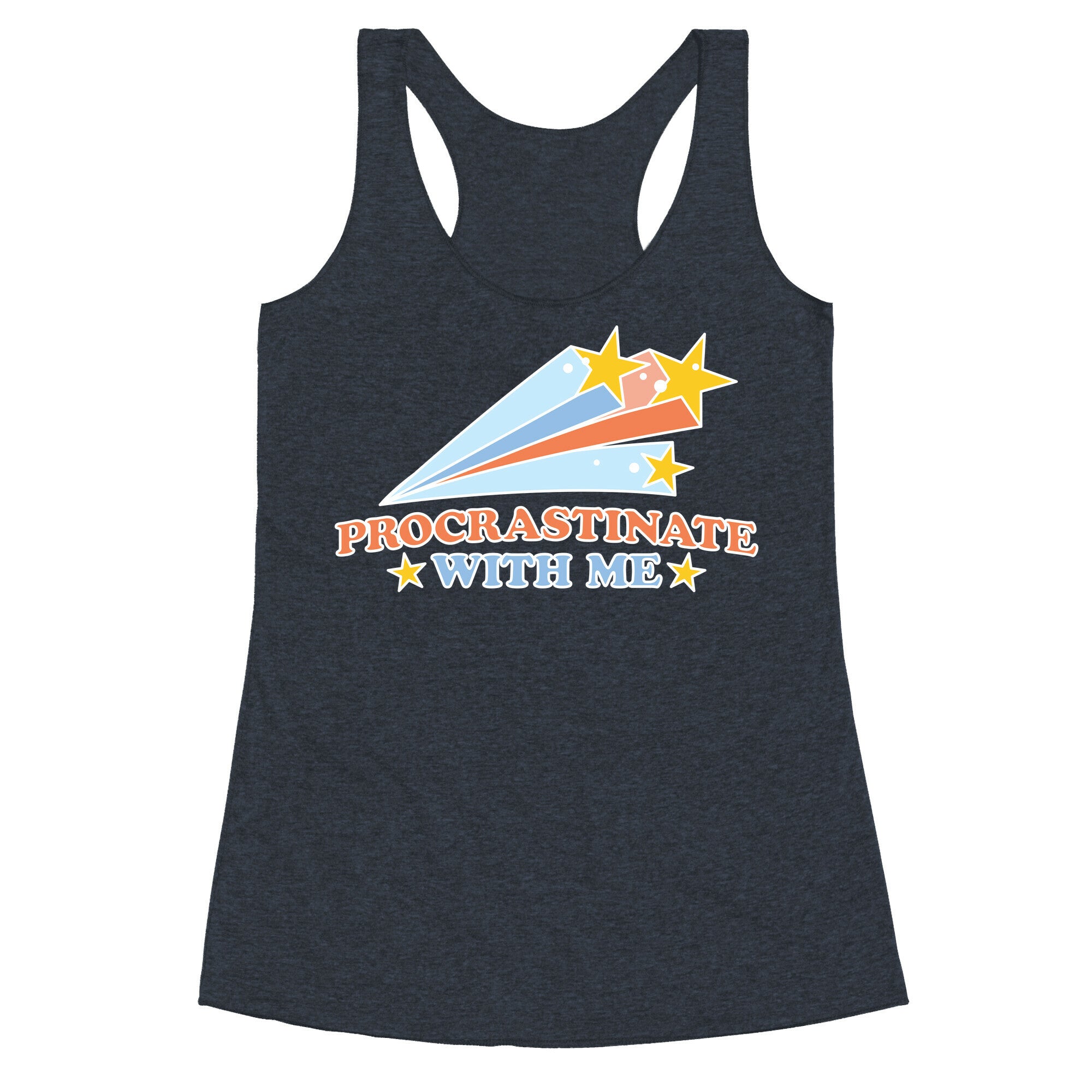 Procrastinate With Me Shooting Stars Racerback Tank