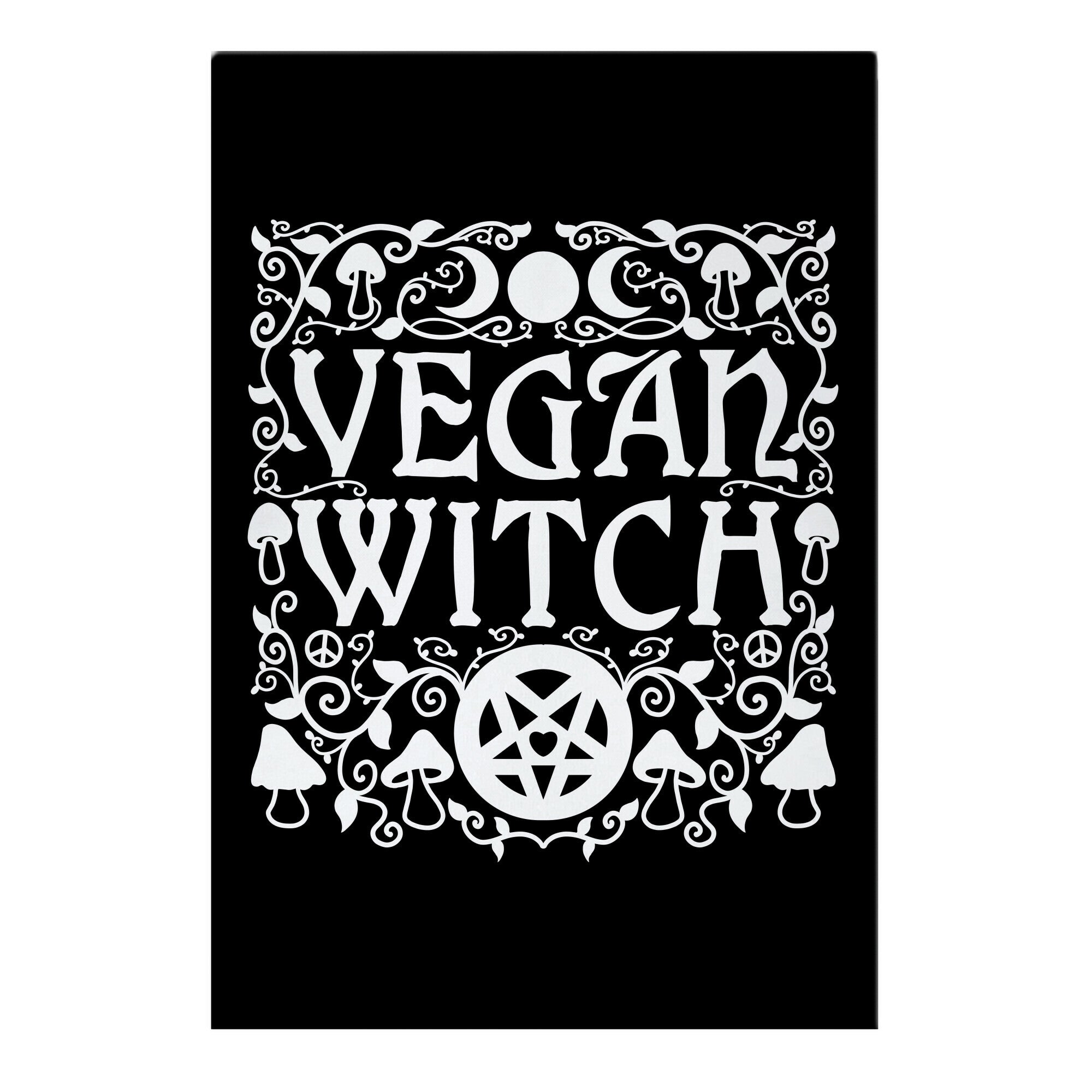 Vegan Witch Garden Flag
