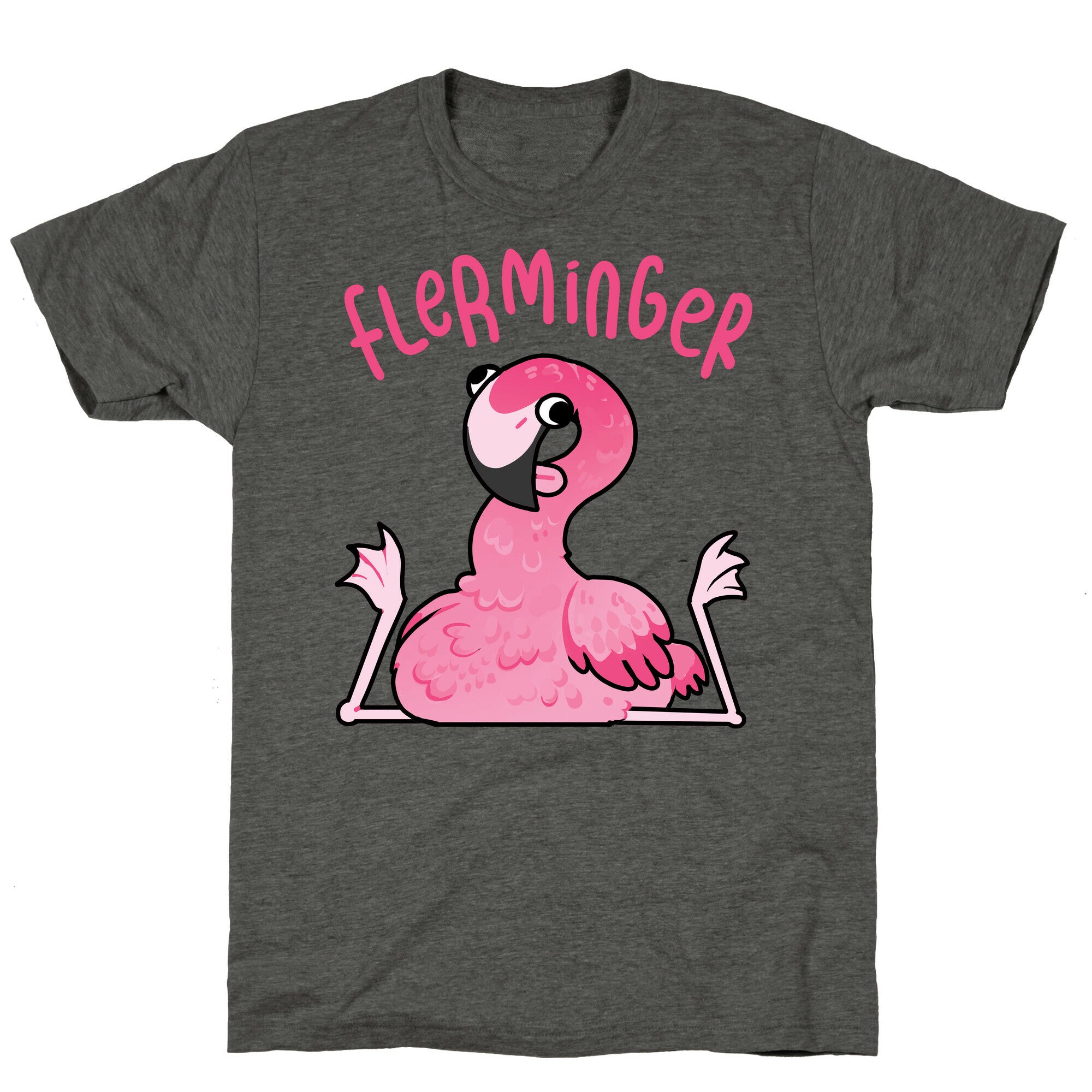 Derpy Flamingo Flerminger Unisex Triblend Tee