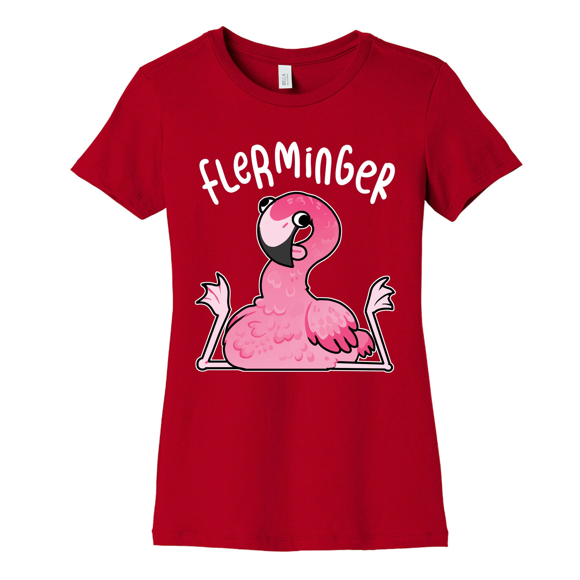 Derpy Flamingo Flerminger Women's Cotton Tee