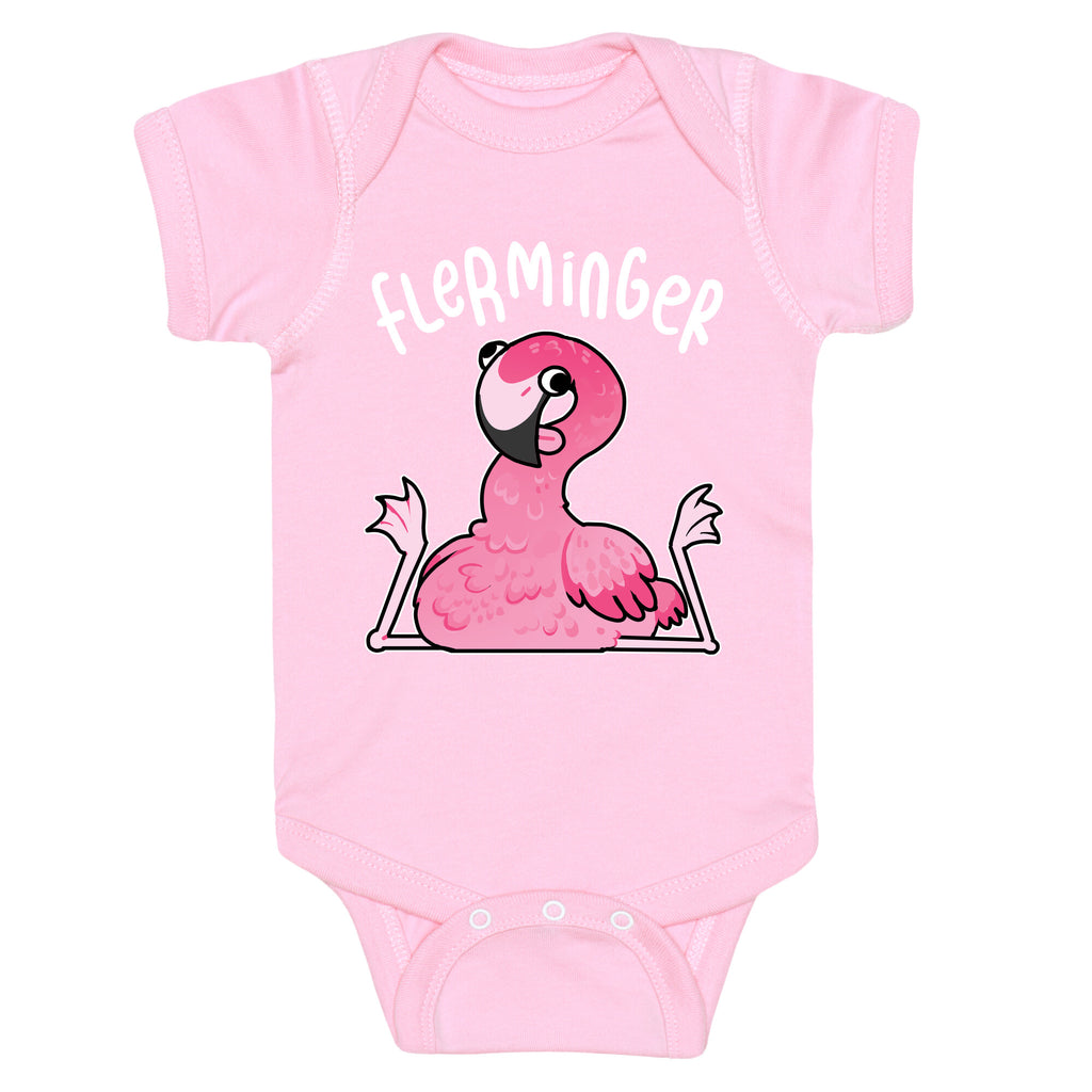 Derpy Flamingo Flerminger Baby One Piece