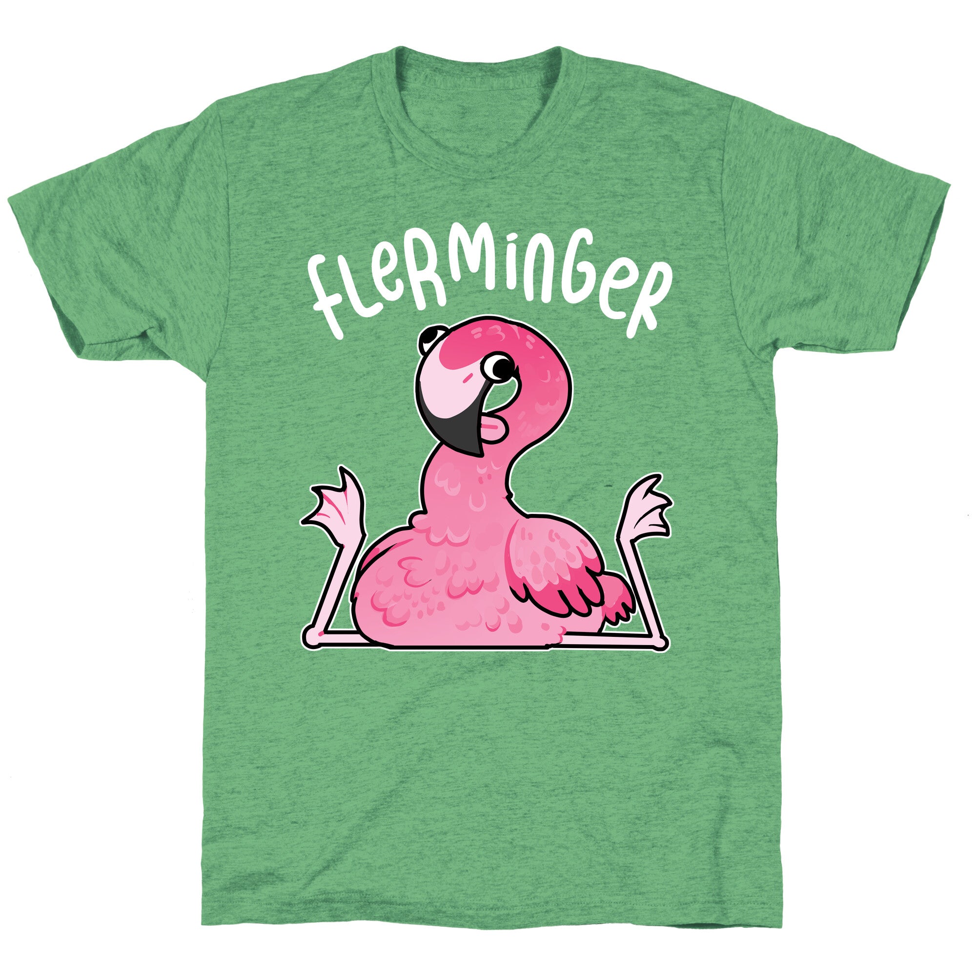 Derpy Flamingo Flerminger Unisex Triblend Tee