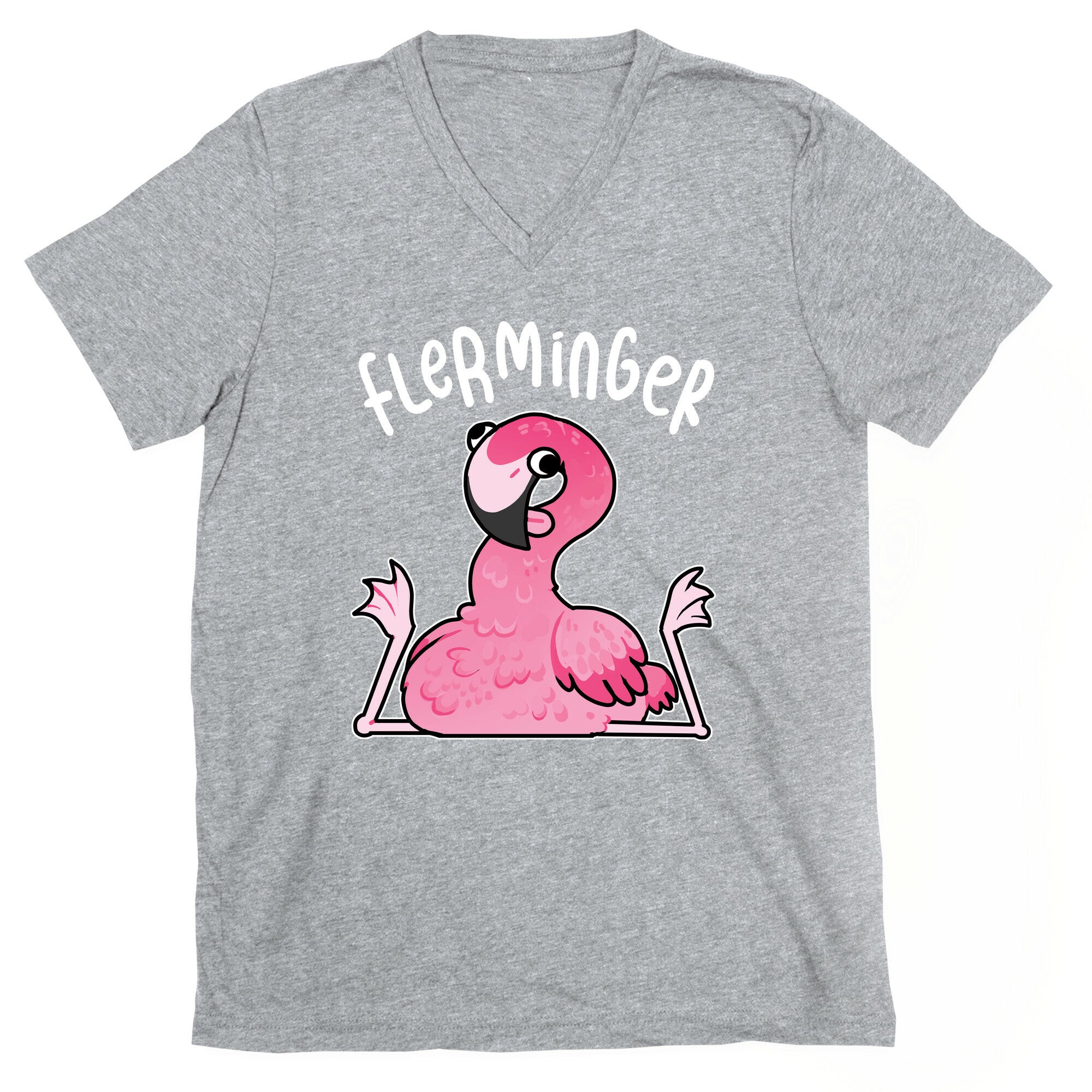Derpy Flamingo Flerminger V-Neck