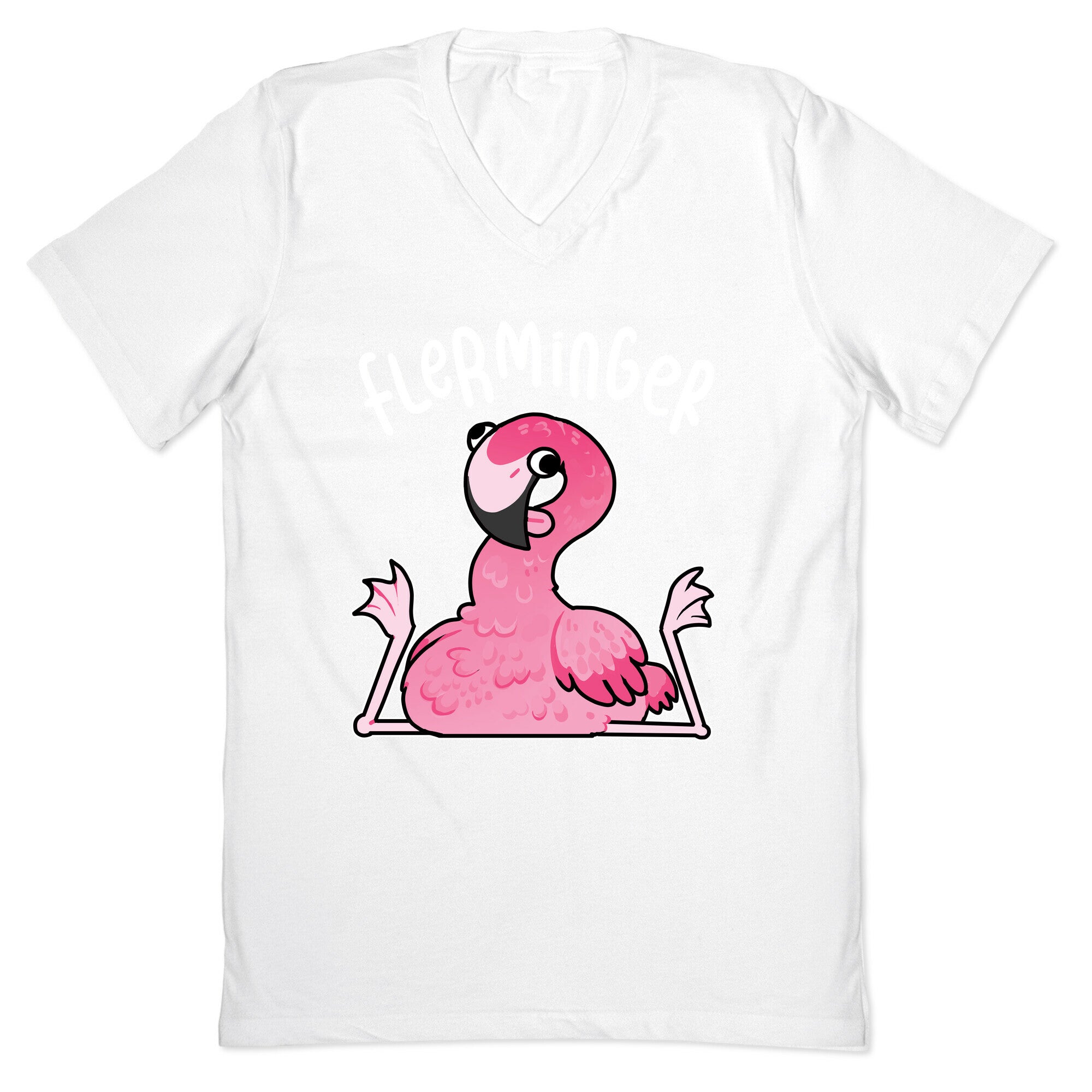 Derpy Flamingo Flerminger V-Neck