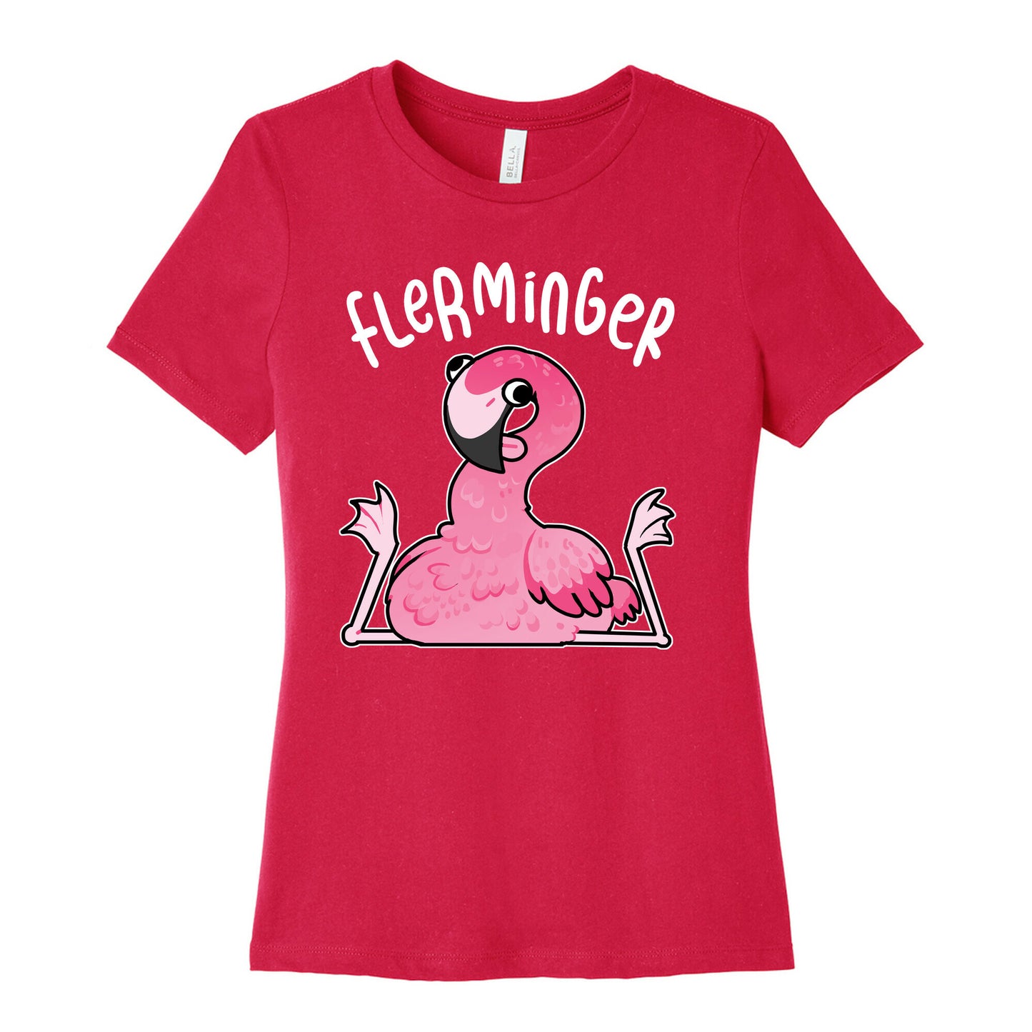 Derpy Flamingo Flerminger Women's Cotton Tee