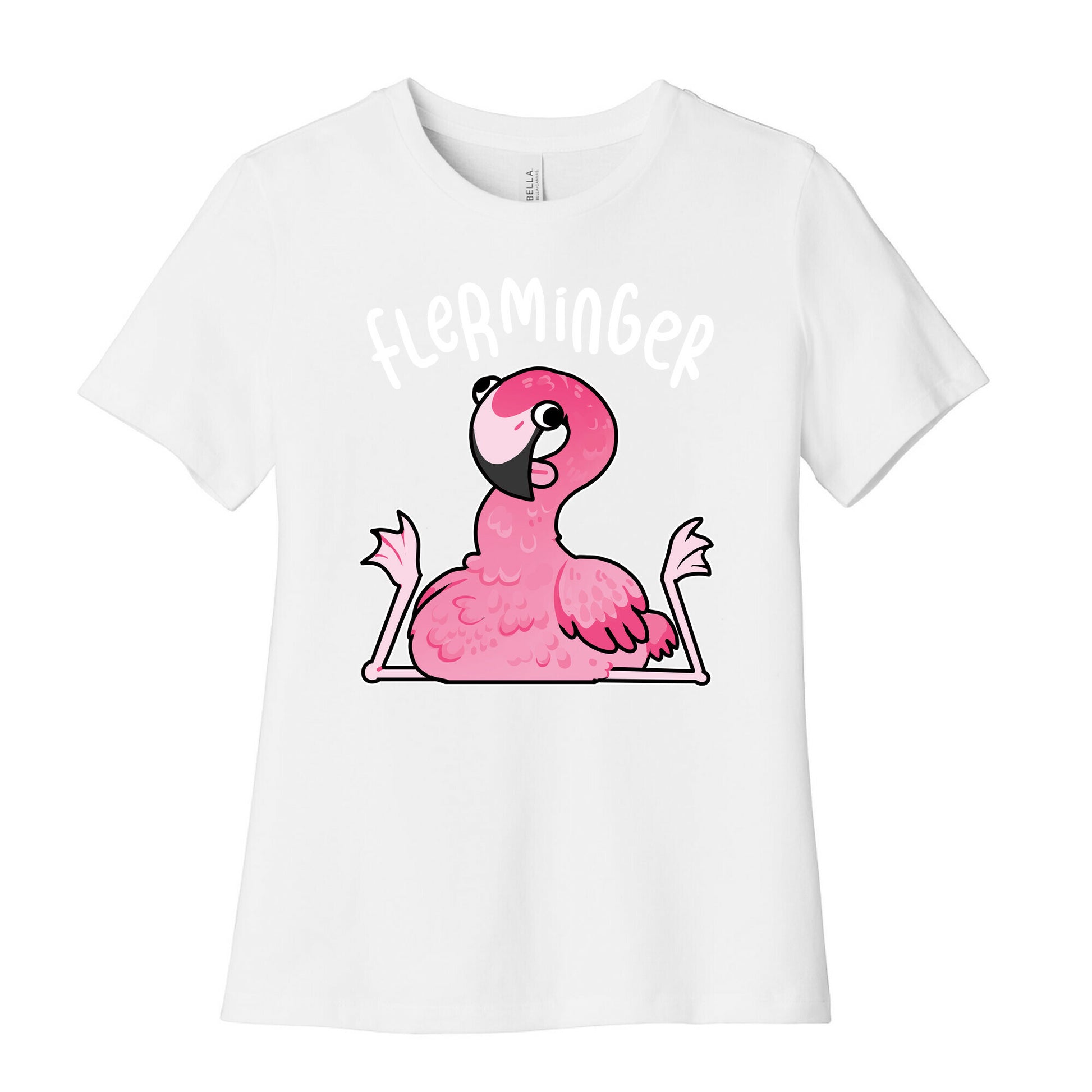 Derpy Flamingo Flerminger Women's Cotton Tee