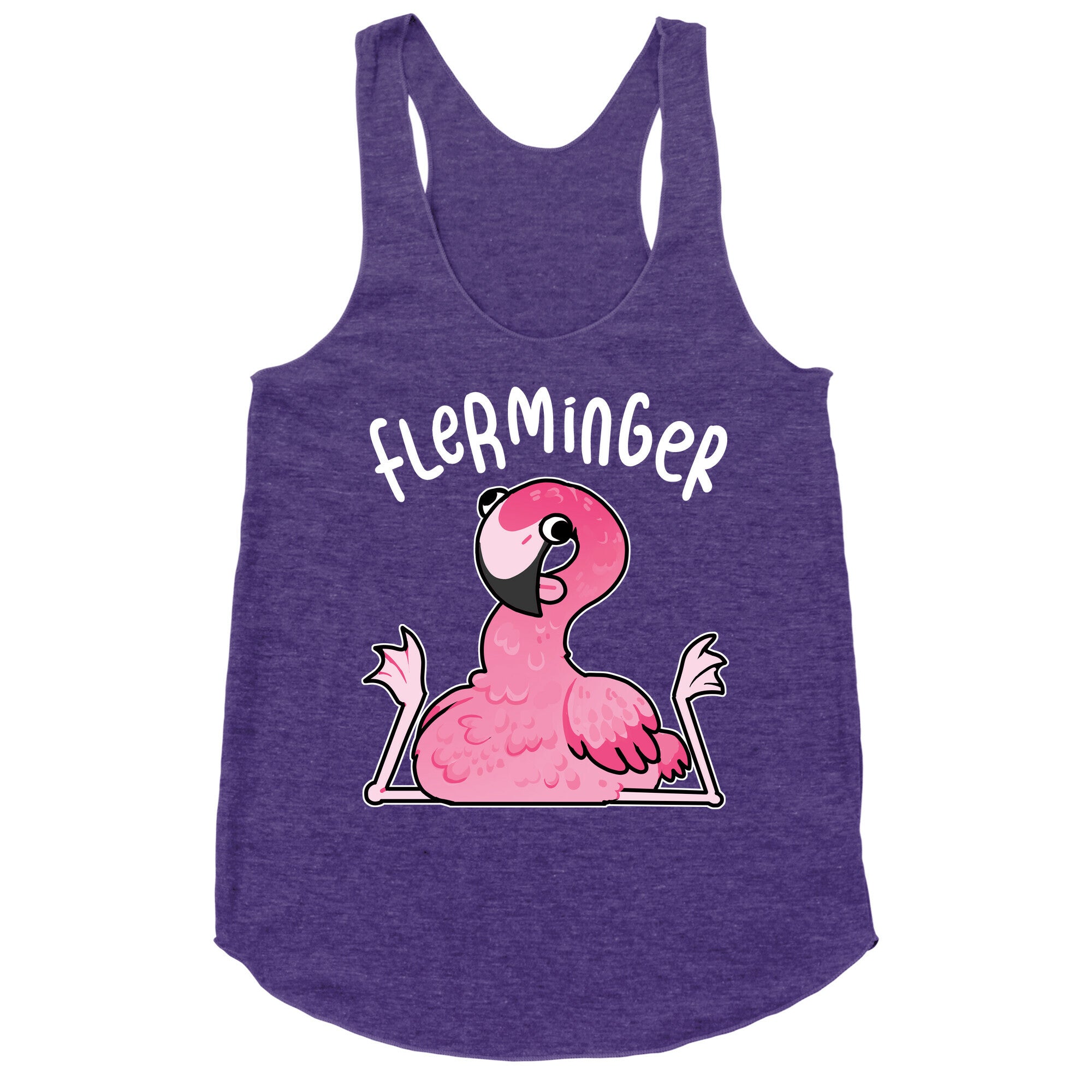 Derpy Flamingo Flerminger Racerback Tank