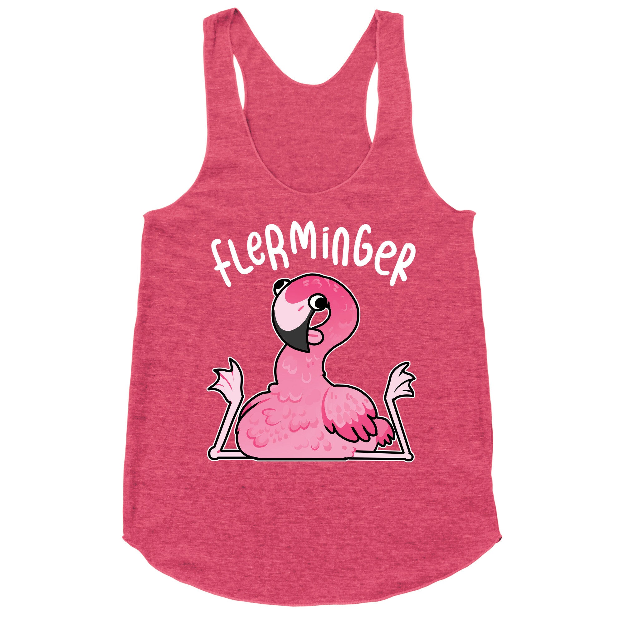 Derpy Flamingo Flerminger Racerback Tank