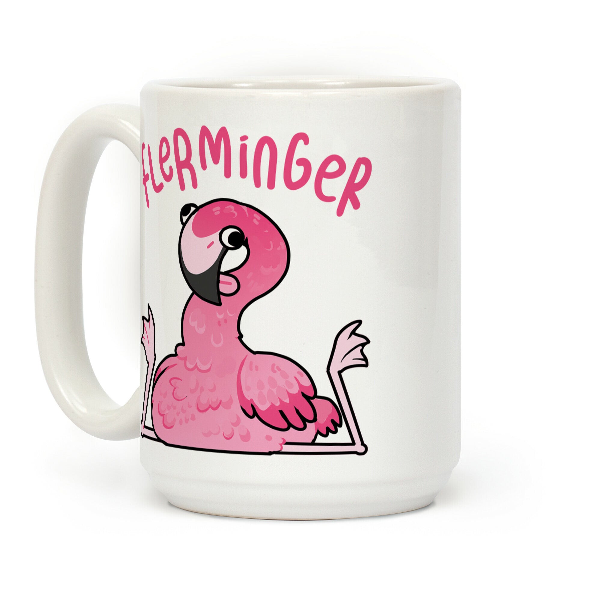 Derpy Flamingo Flerminger Coffee Mug