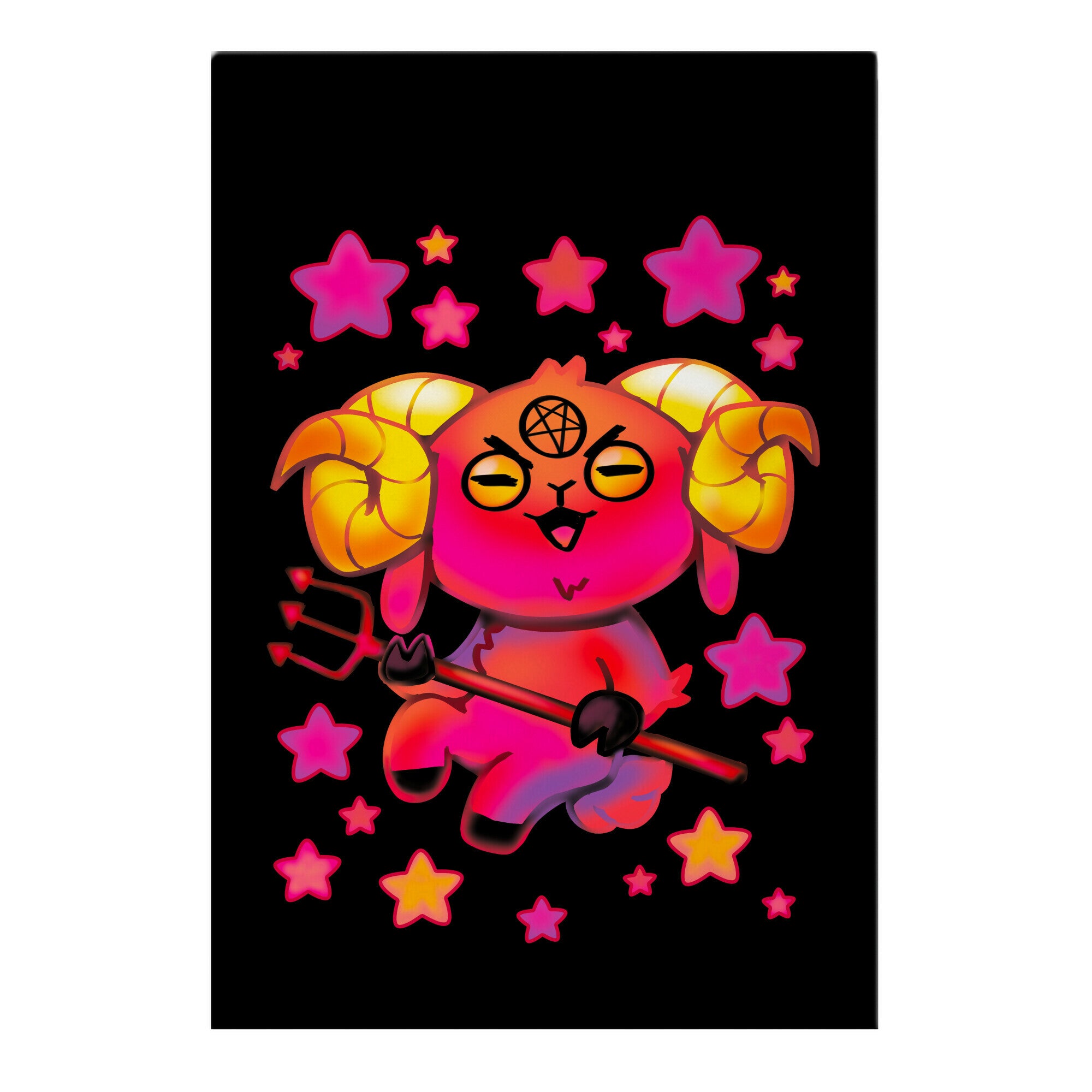Kawaii Demon Goat Garden Flag