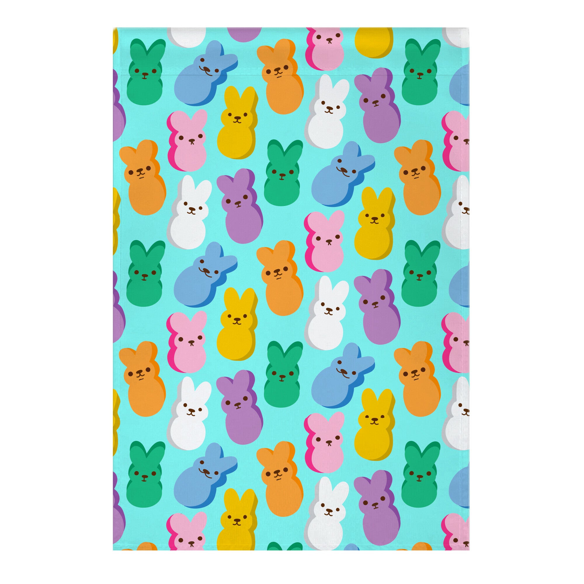 Marshmallow Bunny Pattern Garden Flag