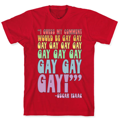 I Guess My Comment Would Be Gay Gay Gay Quote T-Shirt