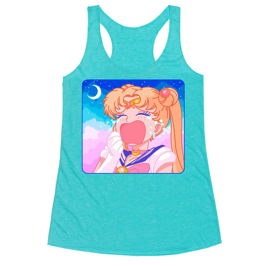 Crying Usagi Sky Racerback Tank