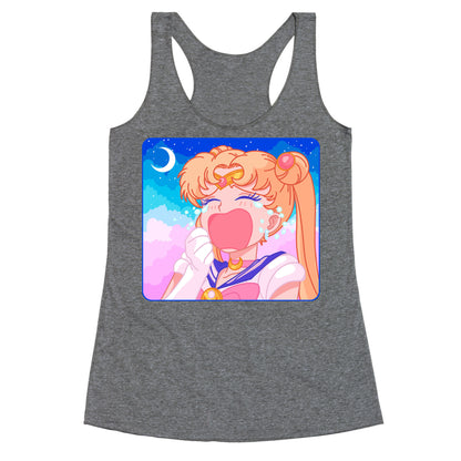 Crying Usagi Sky Racerback Tank