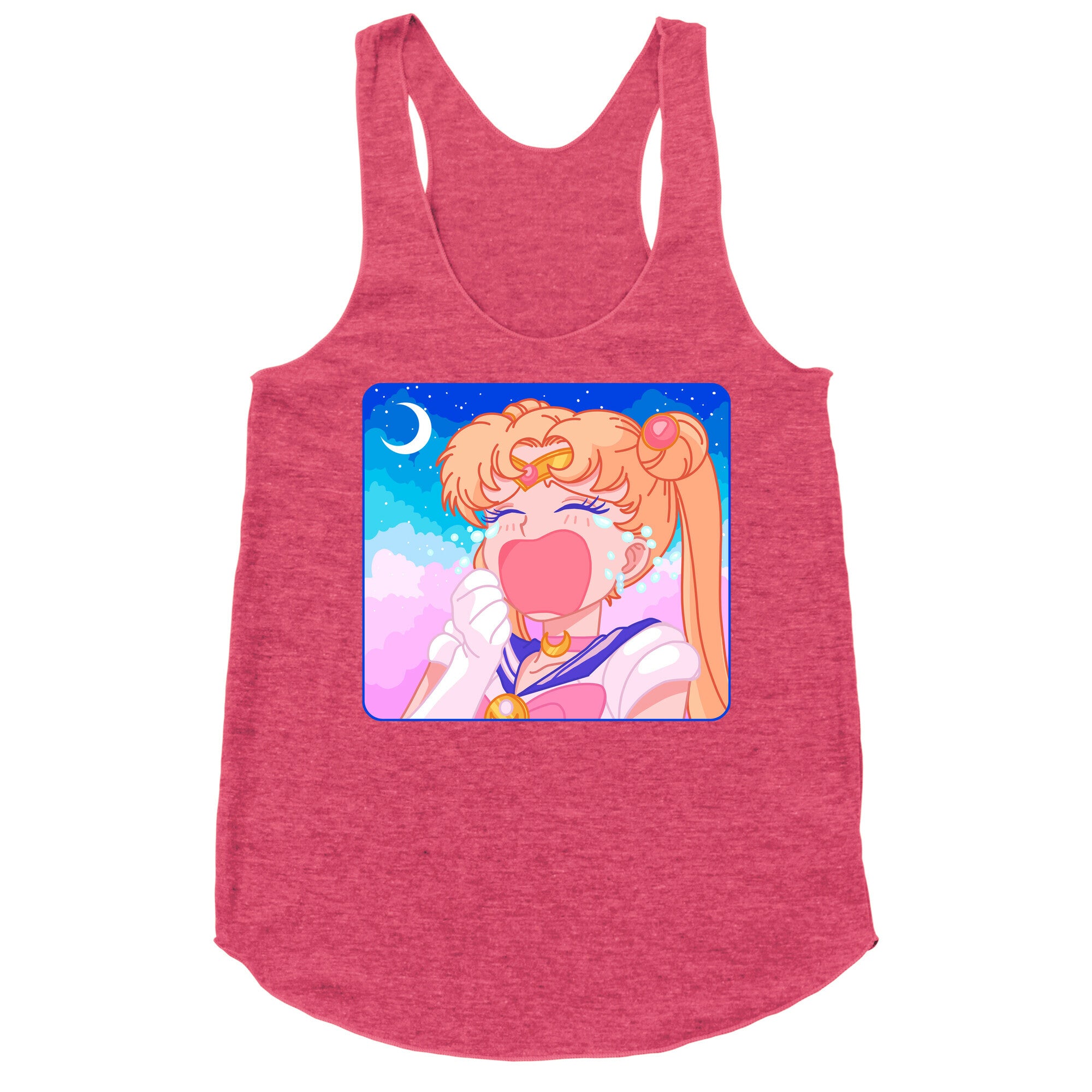 Crying Usagi Sky Racerback Tank