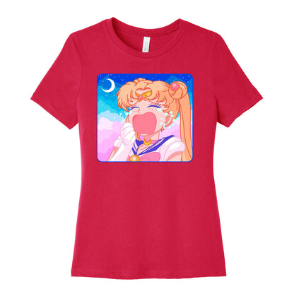 Crying Usagi Sky Women's Cotton Tee