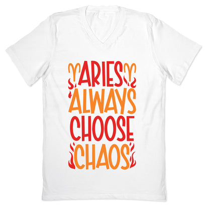 Aries Always Choose Chaos  V-Neck