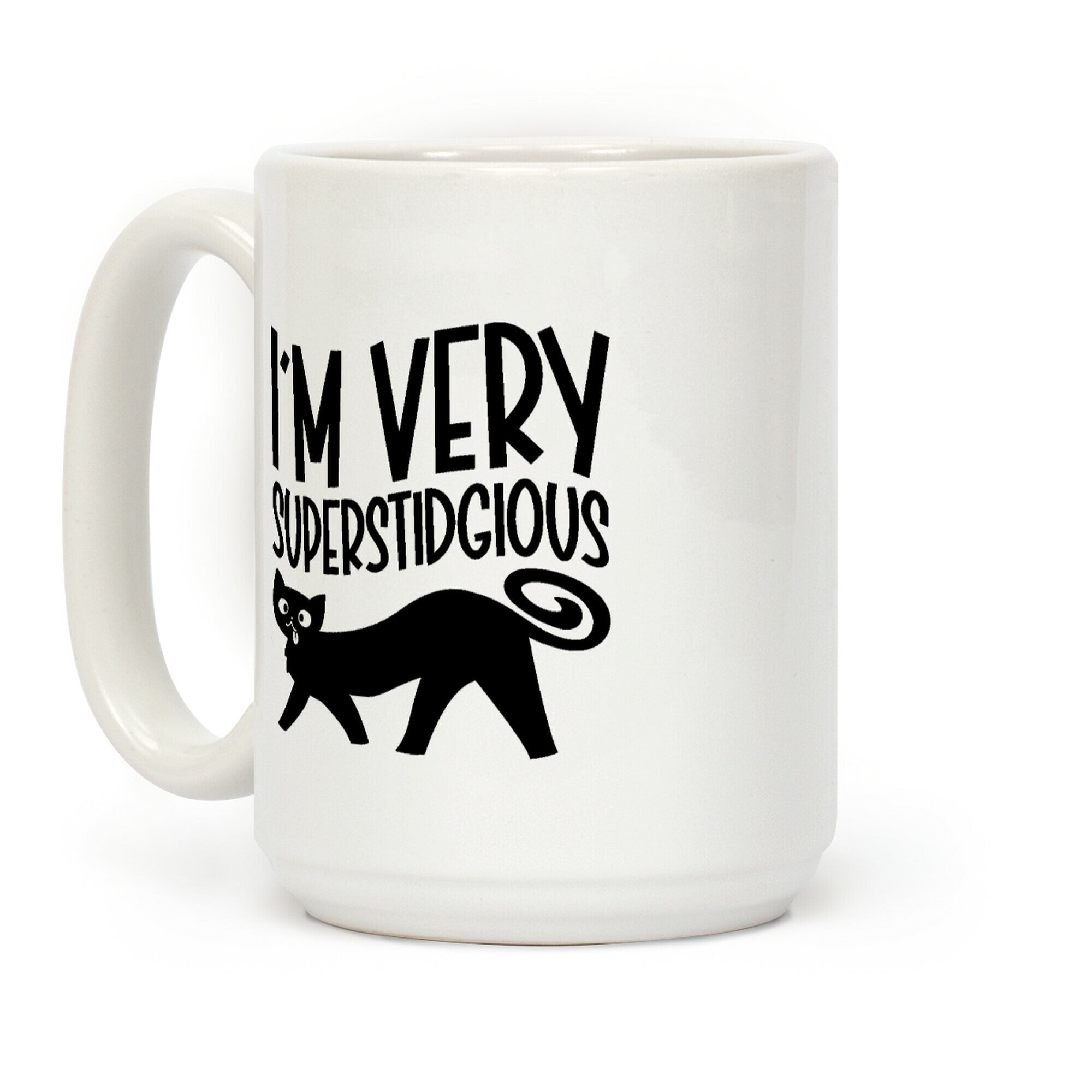 Superstidgious Derpy Cat Parody Coffee Mug
