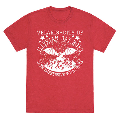 City Of Illyrian Bat Boys With Impressive Wingspans Unisex Triblend Tee