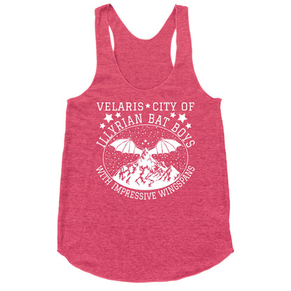 City Of Illyrian Bat Boys With Impressive Wingspans Racerback Tank