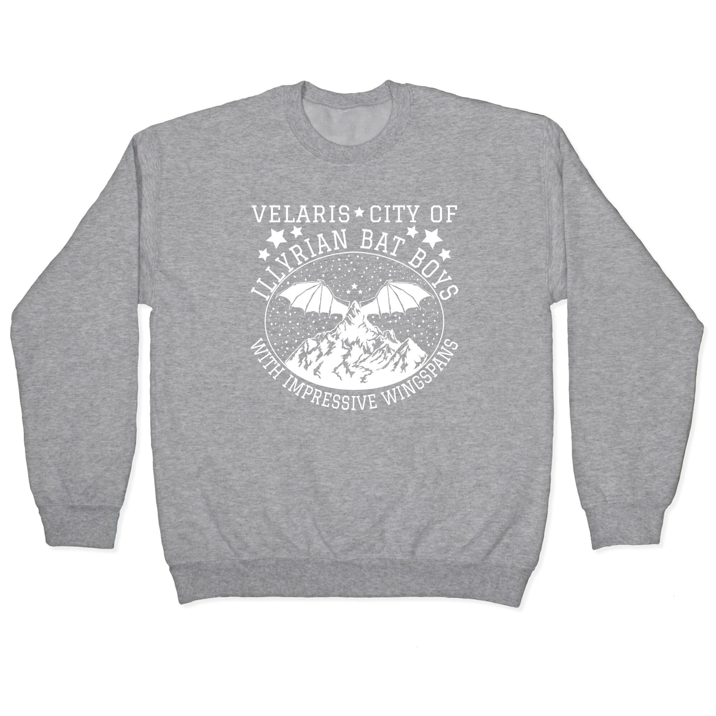 City Of Illyrian Bat Boys With Impressive Wingspans Crewneck Sweatshirt