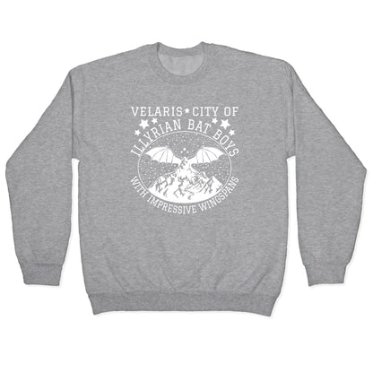 City Of Illyrian Bat Boys With Impressive Wingspans Crewneck Sweatshirt