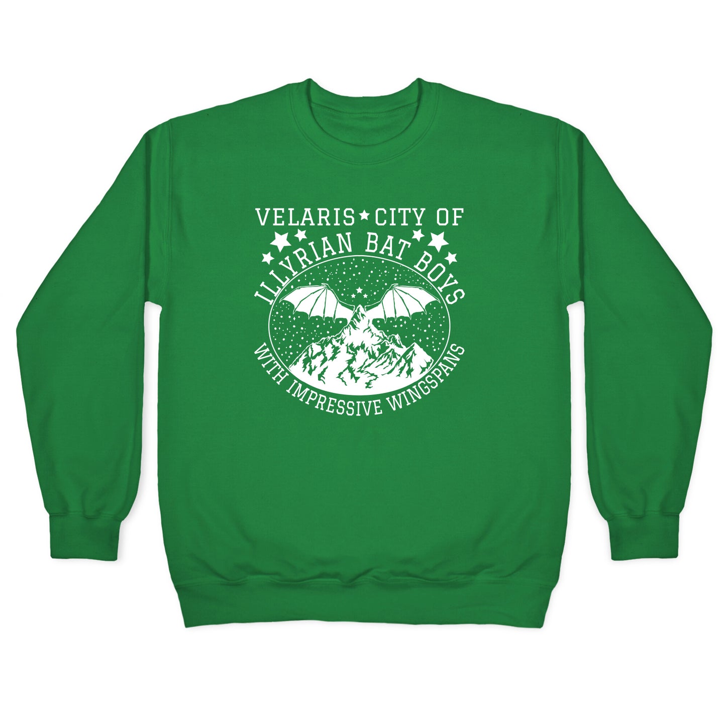 City Of Illyrian Bat Boys With Impressive Wingspans Crewneck Sweatshirt