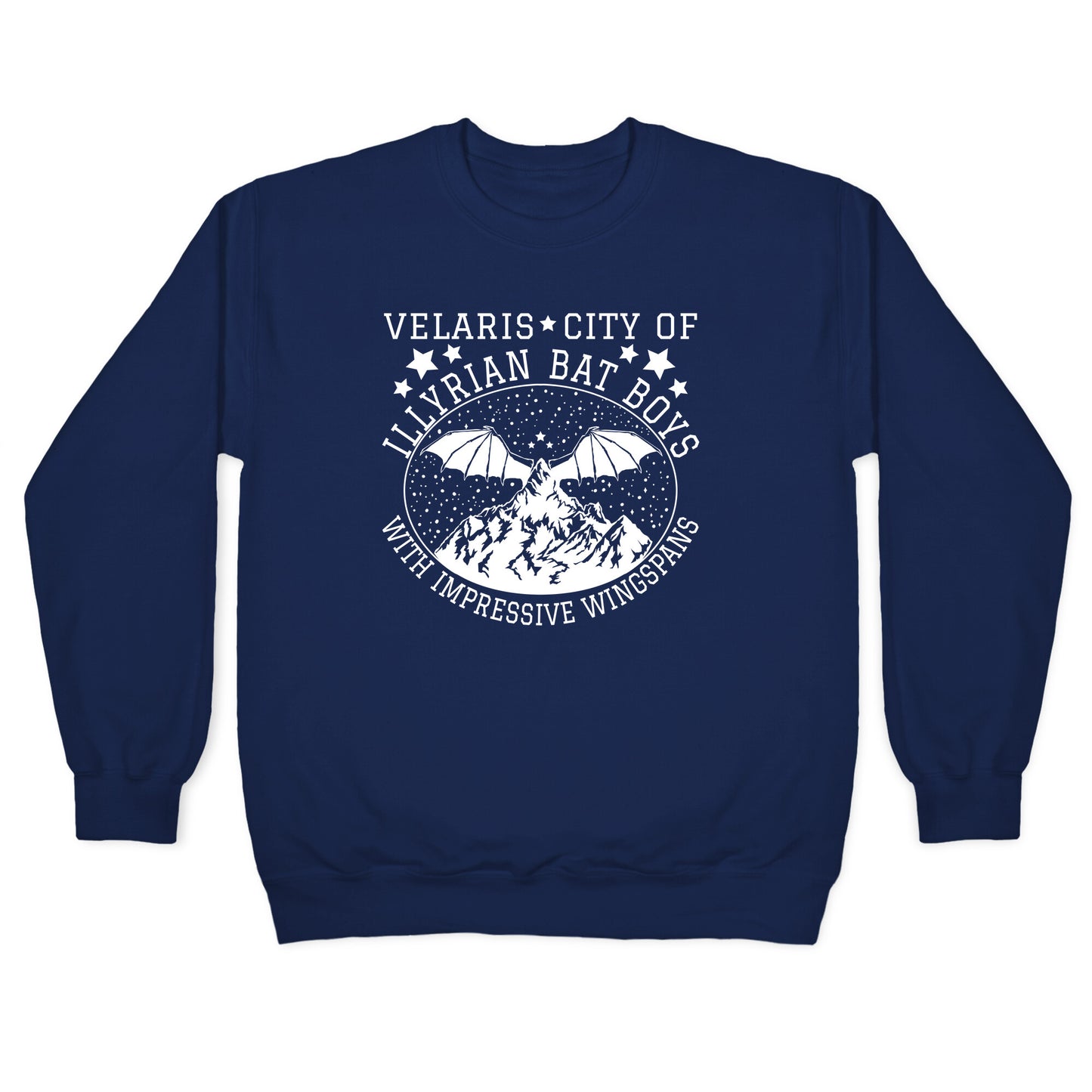 City Of Illyrian Bat Boys With Impressive Wingspans Crewneck Sweatshirt
