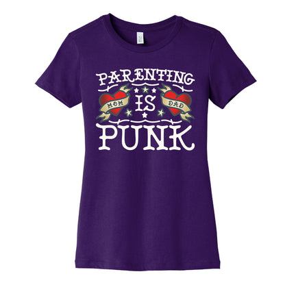 Parenting Is Punk Mom and Dad Women's Cotton Tee