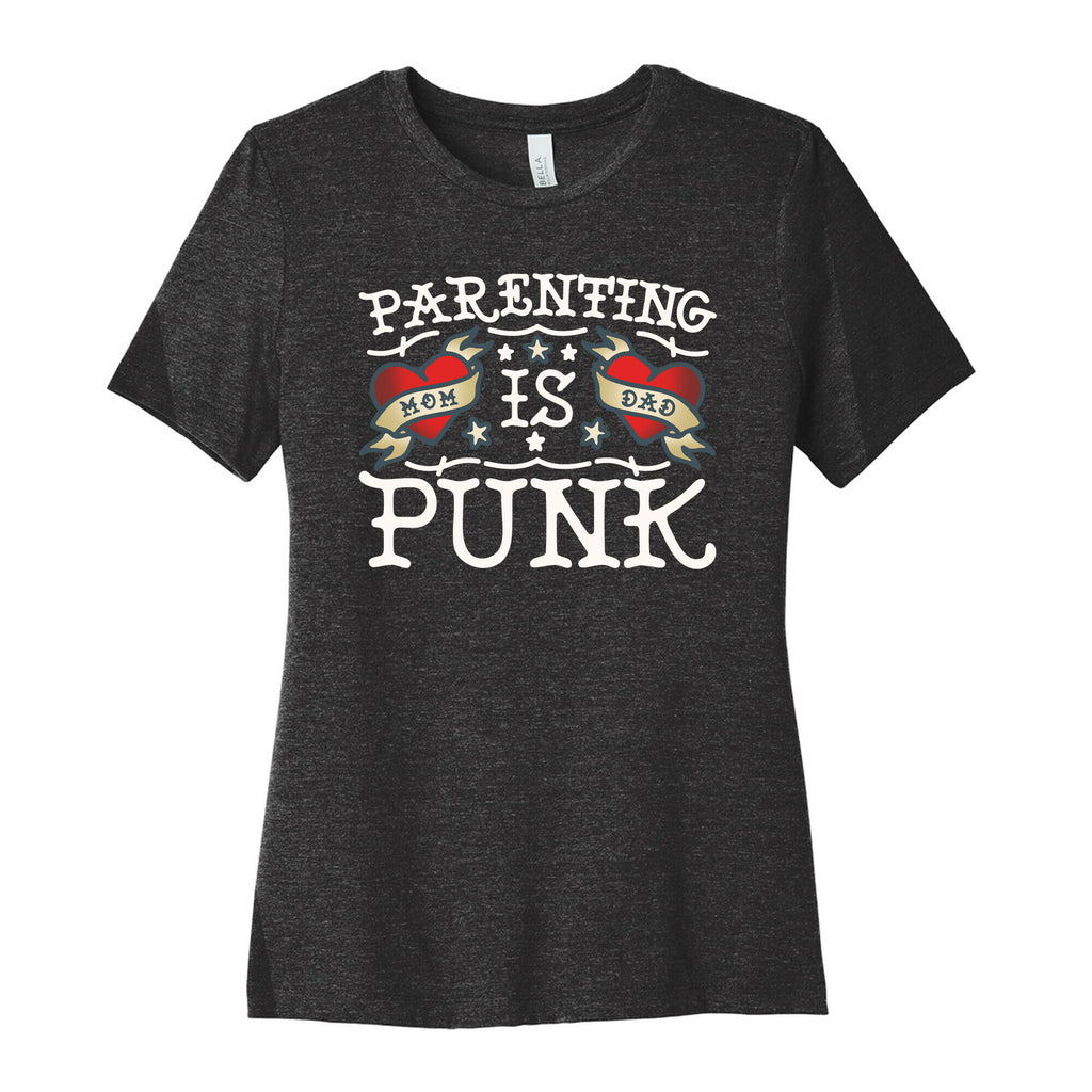 Parenting Is Punk Mom and Dad Women's Cotton Tee