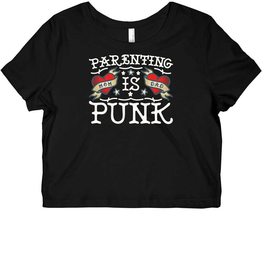 Parenting Is Punk Mom and Dad Graphic Baby Tee