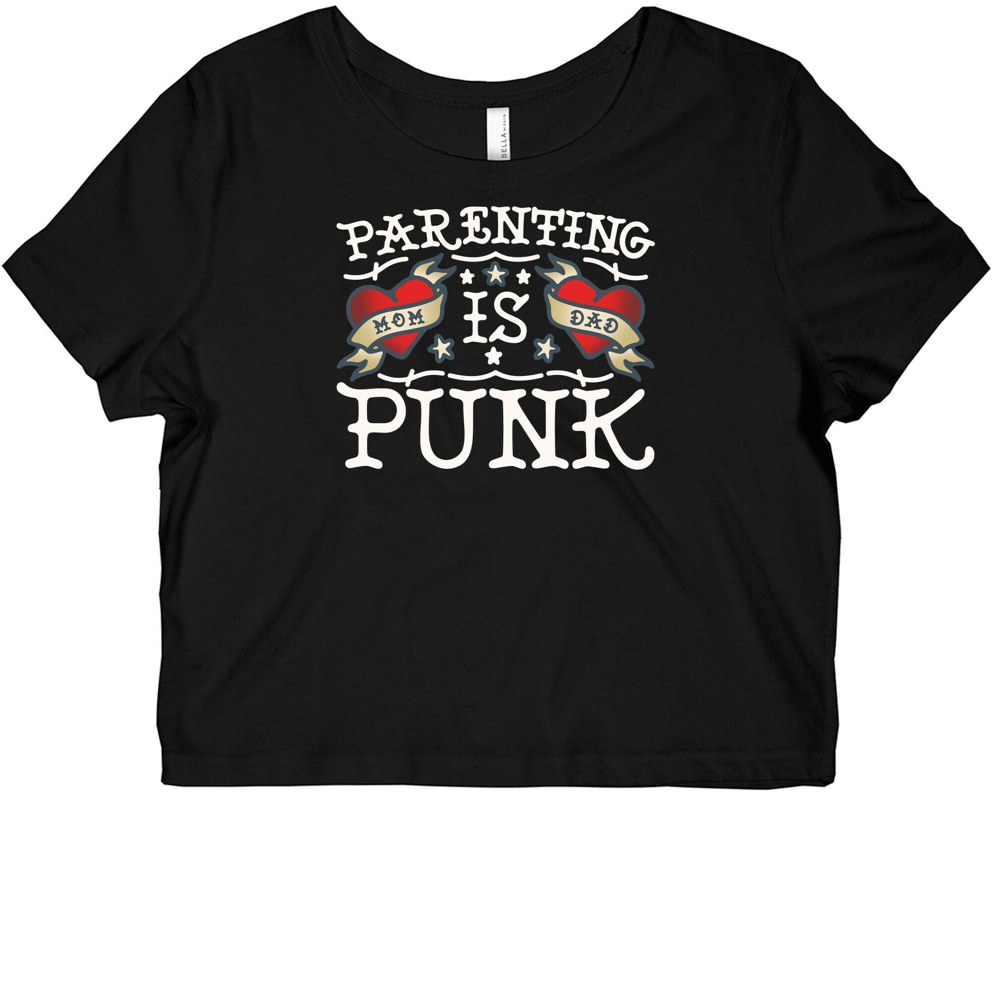 Parenting Is Punk Mom and Dad Graphic Baby Tee
