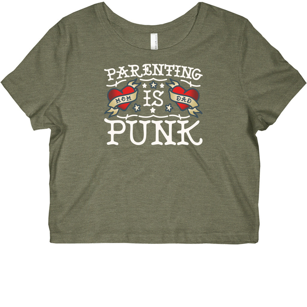 Parenting Is Punk Mom and Dad Graphic Baby Tee