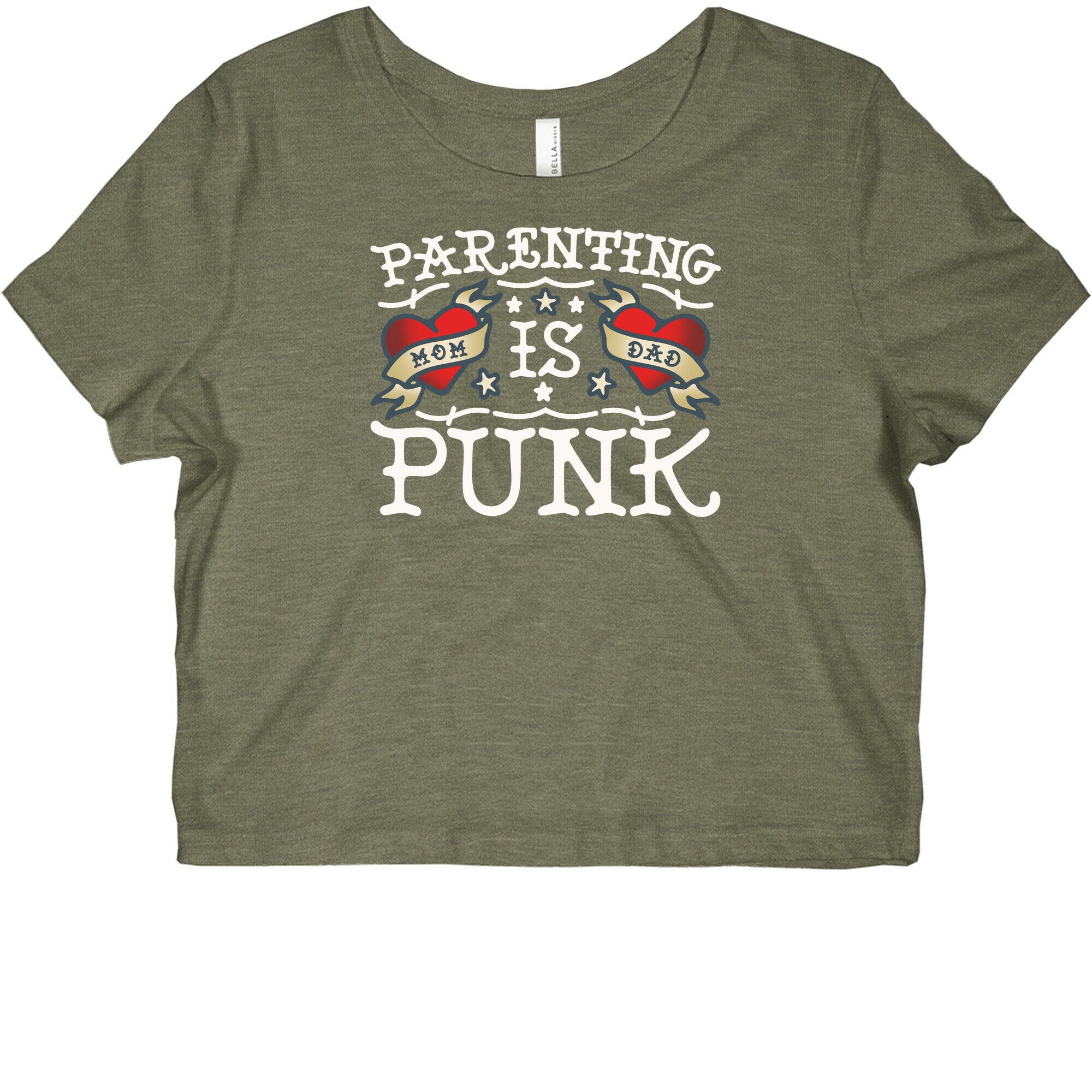 Parenting Is Punk Mom and Dad Graphic Baby Tee