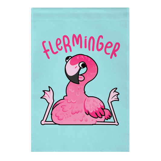 Derpy Flamingo Flerminger Garden Flag