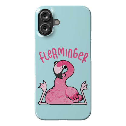 Derpy Flamingo Flerminger Phone Case