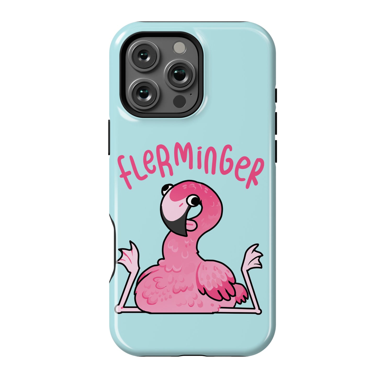 Derpy Flamingo Flerminger Phone Case