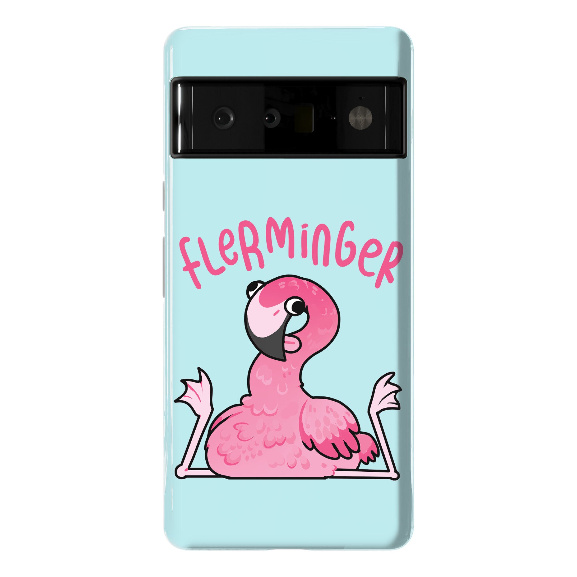 Derpy Flamingo Flerminger Phone Case