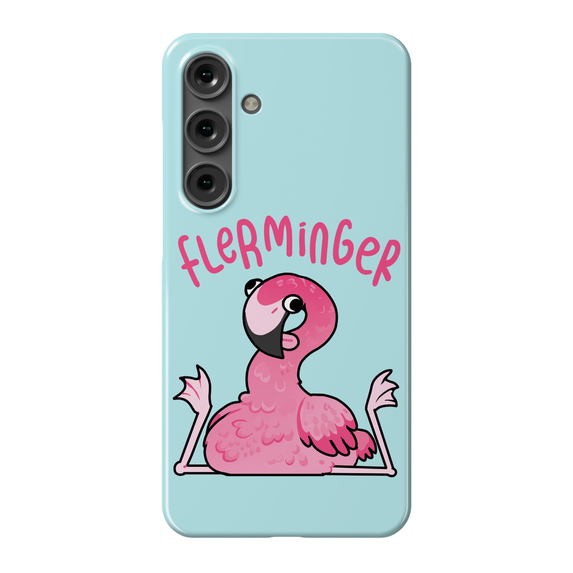 Derpy Flamingo Flerminger Phone Case